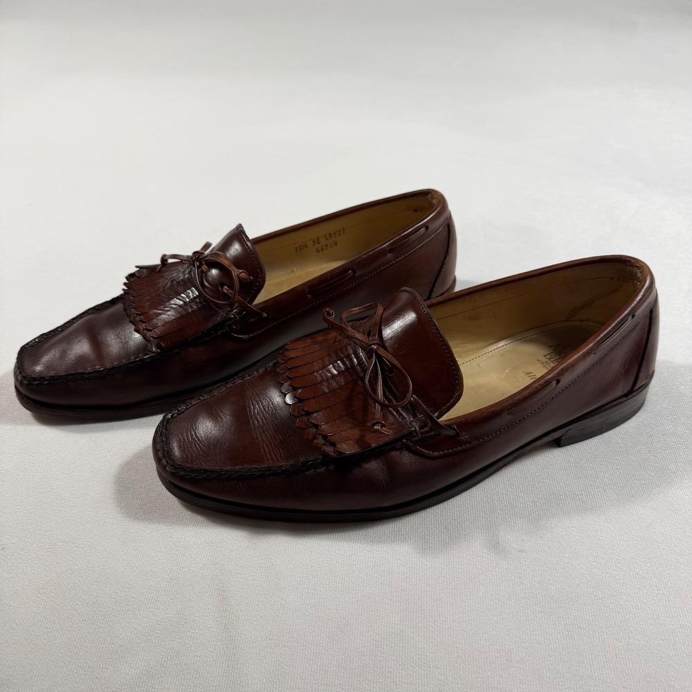 Allen Edmonds Alton‎ Mens Brown Leather Kiltie Tassel Loafers Size 10.5 EEE